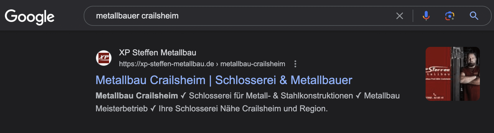 Metallbauer Crailsheim Google